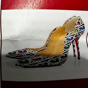 Christian Louboutin multi color heels size 11 (41)